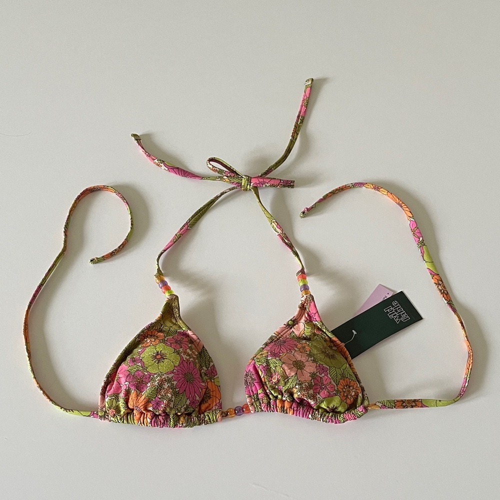 Wild Fable Beaded Bikini Top Boho Beach Coastal
